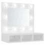 Mueble con espejo y luces LED blanco 60x31,5x62 cm de vidaXL, Tocadores de baño - Ref: Foro24-808882, Precio: 71,96 €, Descue...