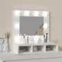 Mueble con espejo y luces LED blanco 60x31,5x62 cm de vidaXL, Tocadores de baño - Ref: Foro24-808882, Precio: 71,96 €, Descue...