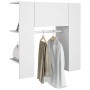 White engineered wood hallway furniture 97.5x37x99 cm by vidaXL, Lockers and storage cabinets - Ref: Foro24-808765, Price: 75...