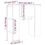 White engineered wood hallway furniture 97.5x37x99 cm by vidaXL, Lockers and storage cabinets - Ref: Foro24-808765, Price: 74...