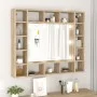 Sonoma eichenfarbener Spiegelschrank mit LED 91x15x76,5 cm von vidaXL, Badezimmerwaschtische - Ref: Foro24-808867, Preis: 82,...