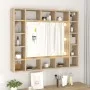 Sonoma eichenfarbener Spiegelschrank mit LED 91x15x76,5 cm von vidaXL, Badezimmerwaschtische - Ref: Foro24-808867, Preis: 82,...