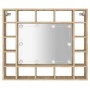 Furniture with mirror and LED in Sonoma oak color 91x15x76.5 cm by vidaXL, bathroom vanities - Ref: Foro24-808867, Price: 83,...