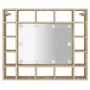 Sonoma eichenfarbener Spiegelschrank mit LED 91x15x76,5 cm von vidaXL, Badezimmerwaschtische - Ref: Foro24-808867, Preis: 82,...