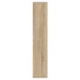 Mueble con espejo y LED color roble Sonoma 91x15x76,5 cm