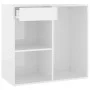 Glänzend weißer Kosmetikschrank aus Holz, 80 x 40 x 75 cm von vidaXL, Schließfächer und Lagerschränke - Ref: Foro24-808843, P...