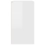 Armario de maquillaje madera blanco brillante 80x40x75 cm de vidaXL, Taquillas y armarios de almacenamiento - Ref: Foro24-808...