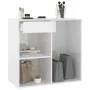 Glossy white wooden makeup cabinet 80x40x75 cm by vidaXL, Lockers and storage cabinets - Ref: Foro24-808843, Price: 56,65 €, ...