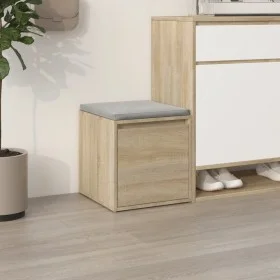Sonoma Eiche Sperrholz Hocker Schublade 40,5x40x40 cm von vidaXL, Aufbewahrungskörbe - Ref: Foro24-808777, Preis: 45,76 €, Ra...