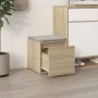 Oak Sonoma plywood stool box 40.5x40x40 cm by vidaXL, Storage baskets - Ref: Foro24-808777, Price: 46,23 €, Discount: %