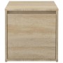 Cajón taburete madera contrachapada roble Sonoma 40,5x40x40 cm de vidaXL, Cestas para almacenaje - Ref: Foro24-808777, Precio...