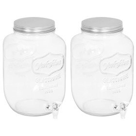 Dispensadores de bebida 2 unidades vidrio 8050 ml