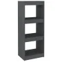 Gray pine wood shelf/space divider 40x30x103.5 cm by vidaXL, Bookcases and shelves - Ref: Foro24-808140, Price: 49,15 €, Disc...