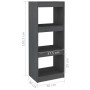 Gray pine wood shelf/space divider 40x30x103.5 cm by vidaXL, Bookcases and shelves - Ref: Foro24-808140, Price: 49,72 €, Disc...