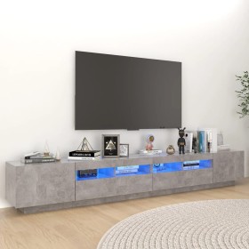 Betongrauer TV-Schrank mit LED-Leuchten 260x35x40 cm von vidaXL, TV-Möbel - Ref: Foro24-3081919, Preis: 178,17 €, Rabatt: %