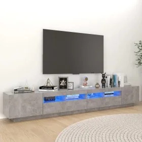 Mueble para TV con luces LED gris hormigón 260x35x40 cm de vidaXL, Muebles TV - Ref: Foro24-3081919, Precio: 173,24 €, Descue...
