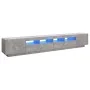 Mueble para TV con luces LED gris hormigón 260x35x40 cm de vidaXL, Muebles TV - Ref: Foro24-3081919, Precio: 173,03 €, Descue...