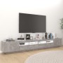 Betongrauer TV-Schrank mit LED-Leuchten 260x35x40 cm von vidaXL, TV-Möbel - Ref: Foro24-3081919, Preis: 178,17 €, Rabatt: %