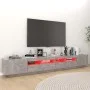Mueble para TV con luces LED gris hormigón 260x35x40 cm de vidaXL, Muebles TV - Ref: Foro24-3081919, Precio: 173,03 €, Descue...