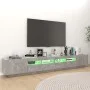 Mueble para TV con luces LED gris hormigón 260x35x40 cm de vidaXL, Muebles TV - Ref: Foro24-3081919, Precio: 173,03 €, Descue...