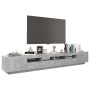 Betongrauer TV-Schrank mit LED-Leuchten 260x35x40 cm von vidaXL, TV-Möbel - Ref: Foro24-3081919, Preis: 178,17 €, Rabatt: %
