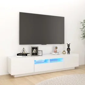 TV-Ständer mit LED-Leuchten hellweiß 180x35x40 cm von vidaXL, TV-Möbel - Ref: Foro24-3081903, Preis: 158,26 €, Rabatt: %