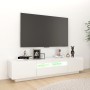 TV-Ständer mit LED-Leuchten hellweiß 180x35x40 cm von vidaXL, TV-Möbel - Ref: Foro24-3081903, Preis: 161,11 €, Rabatt: %