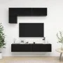 TV-Lounge-Möbel-Set 5 Stück schwarzes Holzwerkstoff von vidaXL, TV-Möbel - Ref: Foro24-3078798, Preis: 192,26 €, Rabatt: %