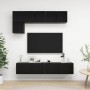 TV-Lounge-Möbel-Set 5 Stück schwarzes Holzwerkstoff von vidaXL, TV-Möbel - Ref: Foro24-3078798, Preis: 187,53 €, Rabatt: %