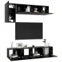 TV-Lounge-Möbel-Set 5 Stück schwarzes Holzwerkstoff von vidaXL, TV-Möbel - Ref: Foro24-3078798, Preis: 192,26 €, Rabatt: %