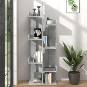 Concrete gray engineered wood shelf 48x25.5x140 cm by vidaXL, Bookcases and shelves - Ref: Foro24-808913, Price: 46,46 €, Dis...