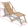 Outdoor lounge chair with bamboo footrest by vidaXL, Loungers - Ref: Foro24-41492, Price: 90,41 €, Discount: %