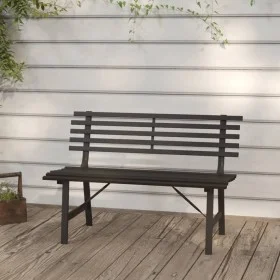 Gartenbank 110 cm aus schwarzem Stahl von vidaXL, Gartenbänke - Ref: Foro24-317135, Preis: 110,74 €, Rabatt: %