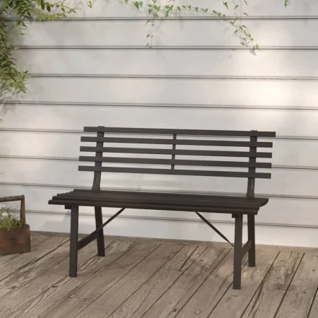 Gartenbank 110 cm aus schwarzem Stahl von vidaXL, Gartenbänke - Ref: Foro24-317135, Preis: 113,11 €, Rabatt: %