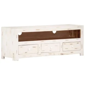 TV-Möbel aus massivem weißem Akazienholz 110x30x40 cm von vidaXL, TV-Möbel - Ref: Foro24-337849, Preis: 125,94 €, Rabatt: %