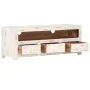 TV-Möbel aus massivem weißem Akazienholz 110x30x40 cm von vidaXL, TV-Möbel - Ref: Foro24-337849, Preis: 125,94 €, Rabatt: %