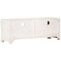 Mueble de TV madera de acacia maciza blanco 110x30x40 cm de vidaXL, Muebles TV - Ref: Foro24-337849, Precio: 114,24 €, Descue...