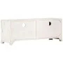 Mueble de TV madera de acacia maciza blanco 110x30x40 cm de vidaXL, Muebles TV - Ref: Foro24-337849, Precio: 125,94 €, Descue...