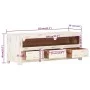 TV-Möbel aus massivem weißem Akazienholz 110x30x40 cm von vidaXL, TV-Möbel - Ref: Foro24-337849, Preis: 125,94 €, Rabatt: %