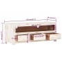 TV-Möbel aus massivem weißem Akazienholz 110x30x40 cm von vidaXL, TV-Möbel - Ref: Foro24-337849, Preis: 120,36 €, Rabatt: %