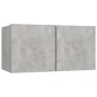 Wohnzimmermöbel Set 5 Stück Holztechnik Grau Beton von vidaXL, TV-Möbel - Ref: Foro24-3079114, Preis: 191,91 €, Rabatt: %