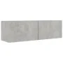 Wohnzimmermöbel Set 5 Stück Holztechnik Grau Beton von vidaXL, TV-Möbel - Ref: Foro24-3079114, Preis: 191,91 €, Rabatt: %