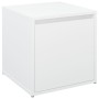 Cajón taburete madera contrachapada blanco 40,5x40x40 cm de vidaXL, Cestas para almacenaje - Ref: Foro24-808774, Precio: 51,09 €