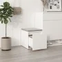 Cajón taburete madera contrachapada blanco 40,5x40x40 cm de vidaXL, Cestas para almacenaje - Ref: Foro24-808774, Precio: 52,2...