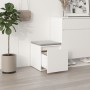 Weiße Hockerschublade aus Sperrholz, 40,5 x 40 x 40 cm von vidaXL, Aufbewahrungskörbe - Ref: Foro24-808774, Preis: 51,01 €, R...
