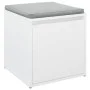 Cajón taburete madera contrachapada blanco 40,5x40x40 cm de vidaXL, Cestas para almacenaje - Ref: Foro24-808774, Precio: 52,2...
