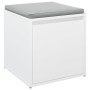 Weiße Hockerschublade aus Sperrholz, 40,5 x 40 x 40 cm von vidaXL, Aufbewahrungskörbe - Ref: Foro24-808774, Preis: 51,01 €, R...