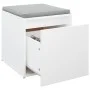 Cajón taburete madera contrachapada blanco 40,5x40x40 cm de vidaXL, Cestas para almacenaje - Ref: Foro24-808774, Precio: 52,2...