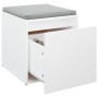 Weiße Hockerschublade aus Sperrholz, 40,5 x 40 x 40 cm von vidaXL, Aufbewahrungskörbe - Ref: Foro24-808774, Preis: 51,01 €, R...