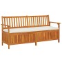 Banco de almacenaje con cojín madera maciza de acacia 170 cm de vidaXL, Bancos de jardín - Ref: Foro24-316738, Precio: 293,15...